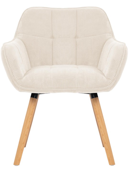 Stolička do jedálne Vienna Cord natura, krémová