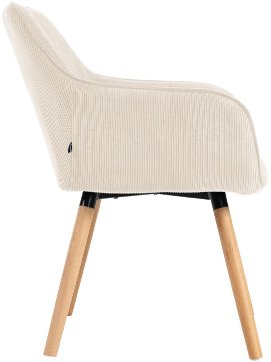 Stolička do jedálne Vienna Cord natura, krémová